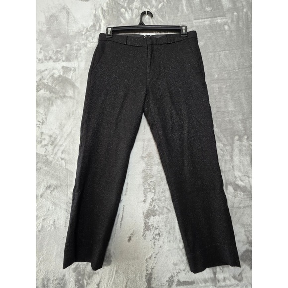 Banana Republic Pants - Banana Republic Avery Black Metallic Shimmer Wool Blend Ankle Pants Womens 8
